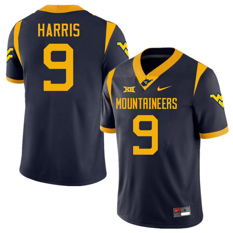 Major Harris WVU Jersey,West Virginia Mountaineers #9 Major Harris Jersey Youth College-Navy